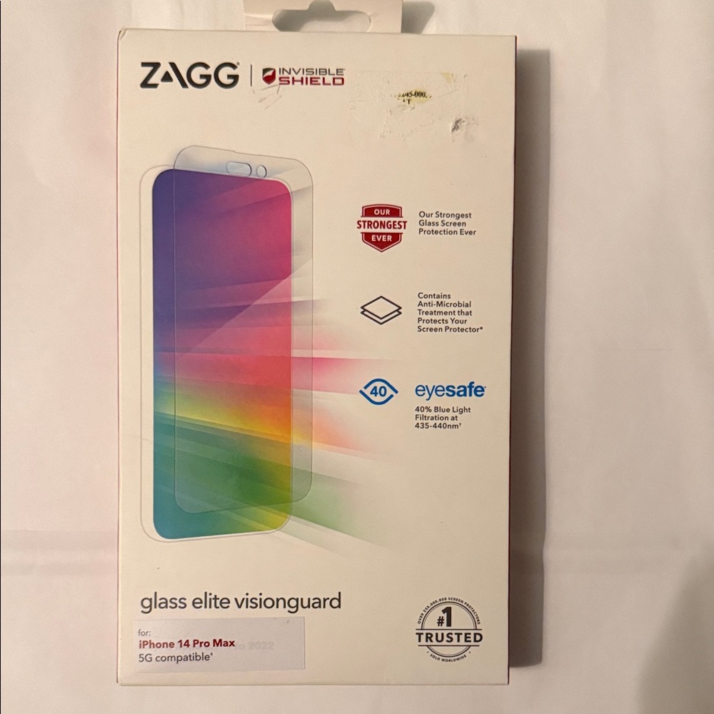 ZAGG Glass Elite VisionGuard Screen Protector for iPhone 14 Pro Max - Clear